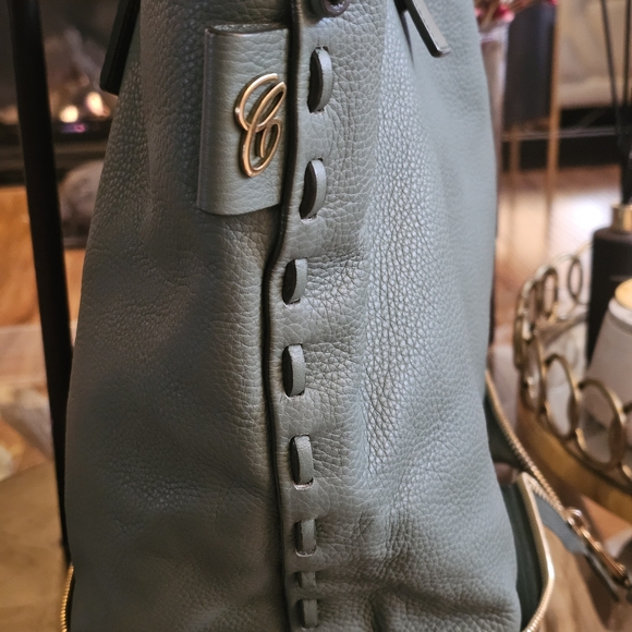 Chloe Dark Green Leather Tote - Picture 8 of 16